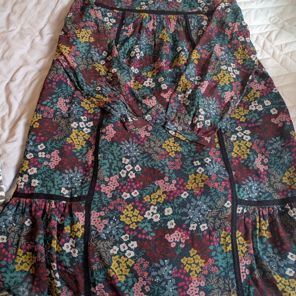 LOFT Floral Midi Skirt - Multicolor Elegance